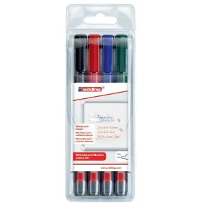 ■ edding 361 - Wallet of 4 Bullet Nib Whiteboard Markers