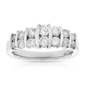 1 cttw Graduated Diamond Section Engagement Ring in Platinum