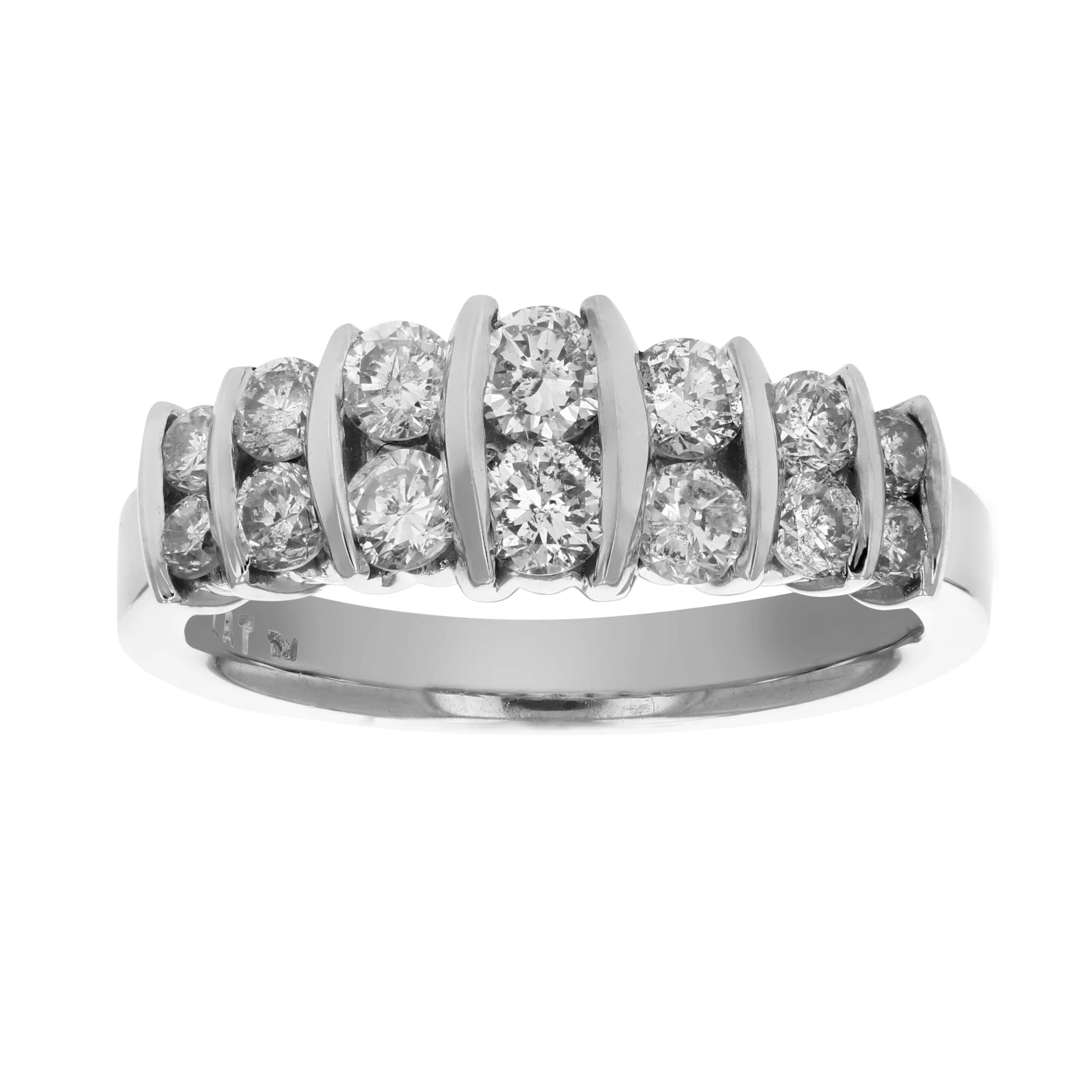 1 cttw Graduated Diamond Section Engagement Ring in Platinum