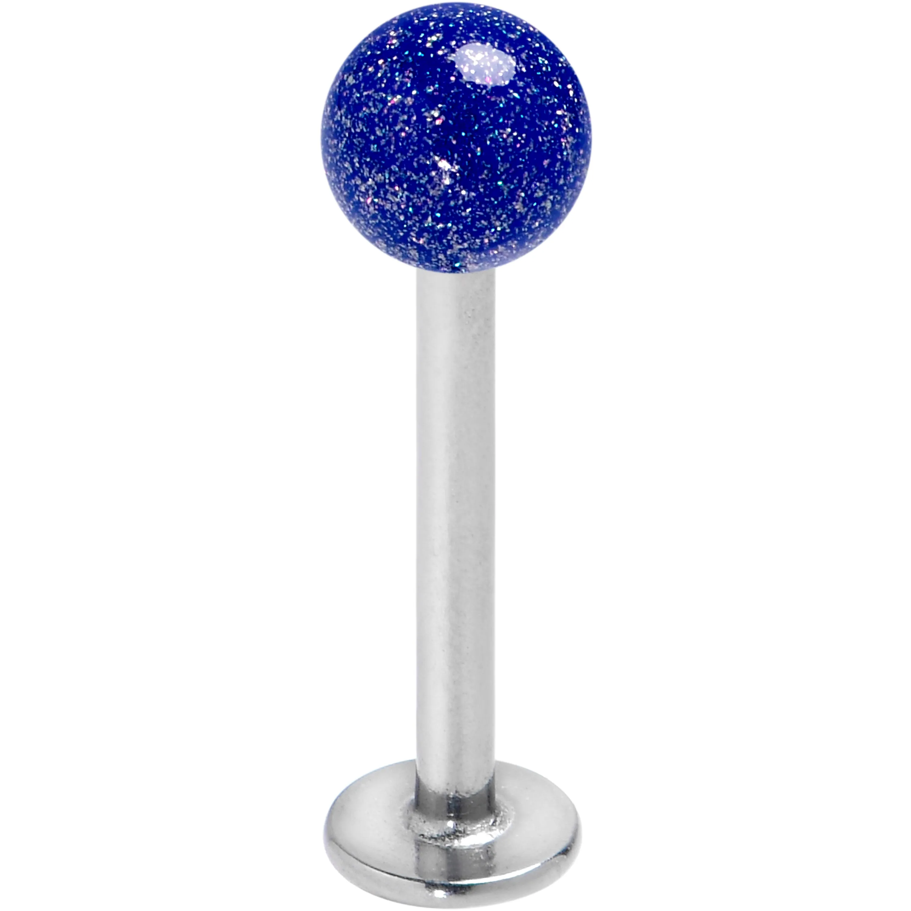 16 Gauge 3/8 Shimmer Midnight Blue End Labret Monroe Tragus