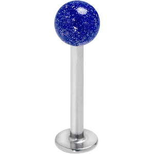 16 Gauge 3/8 Shimmer Midnight Blue End Labret Monroe Tragus