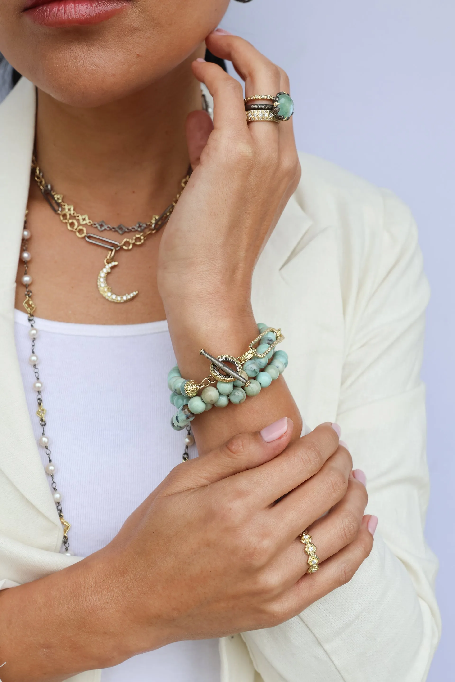 18" ALTERNATING SCROLL CHAIN LINK NECKLACE