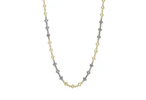 18" ALTERNATING SCROLL CHAIN LINK NECKLACE