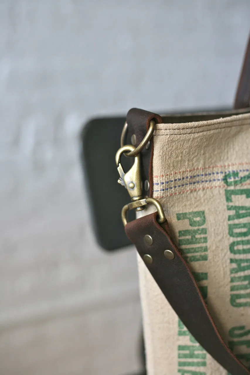 1940's era Seed Bag and Leather Weekend Bag