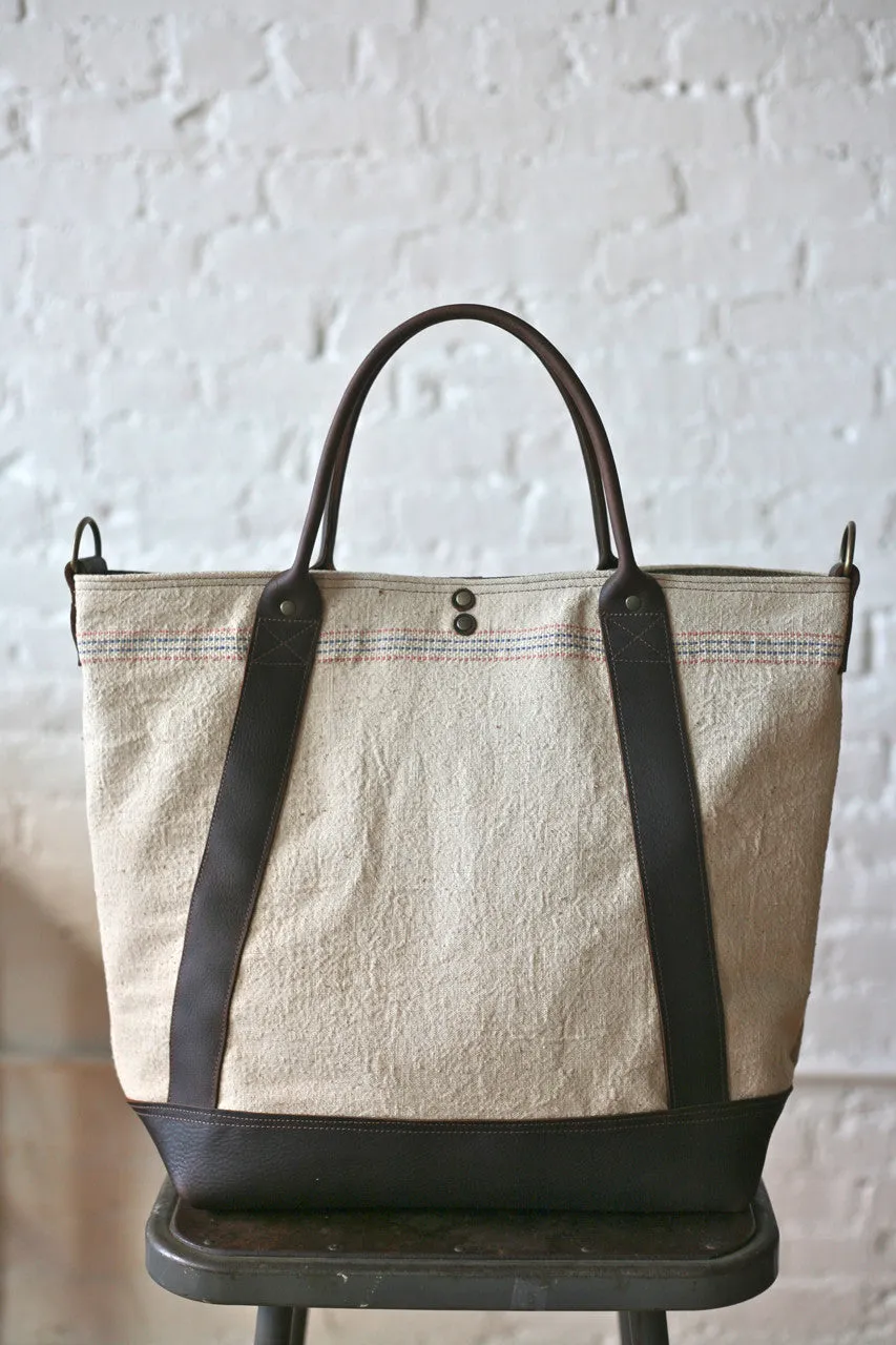 1940's era Seed Bag and Leather Weekend Bag