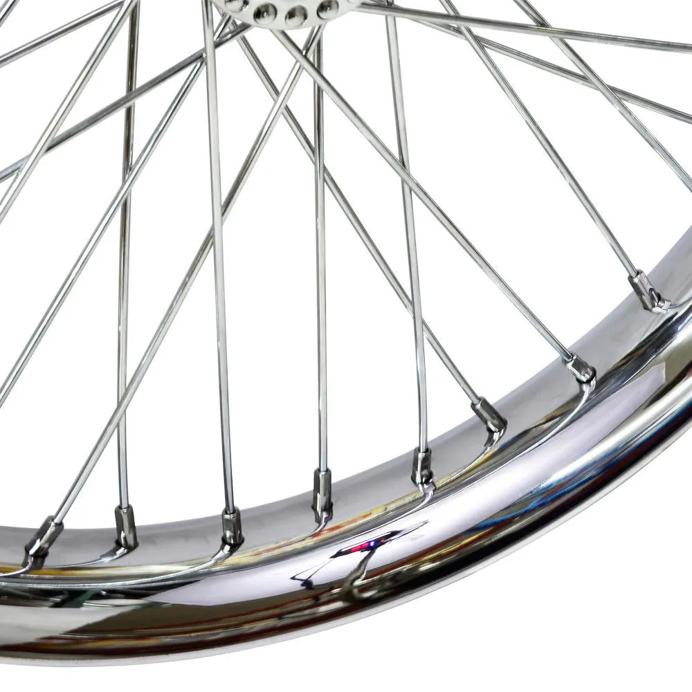 21" X  2.15" Chopper Spool Wheel 3/4" Bearings - Chrome