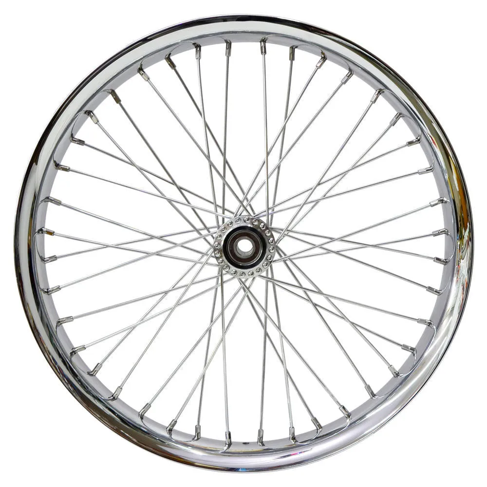 21" X  2.15" Chopper Spool Wheel 3/4" Bearings - Chrome