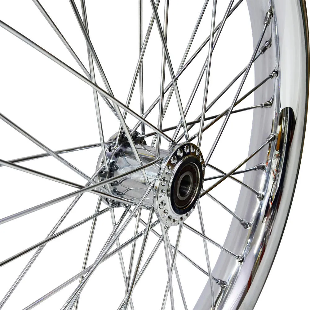21" X  2.15" Chopper Spool Wheel 3/4" Bearings - Chrome