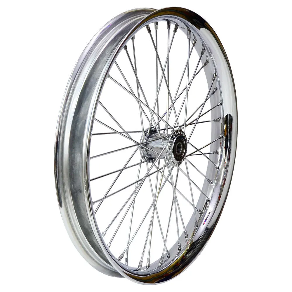 21" X  2.15" Chopper Spool Wheel 3/4" Bearings - Chrome
