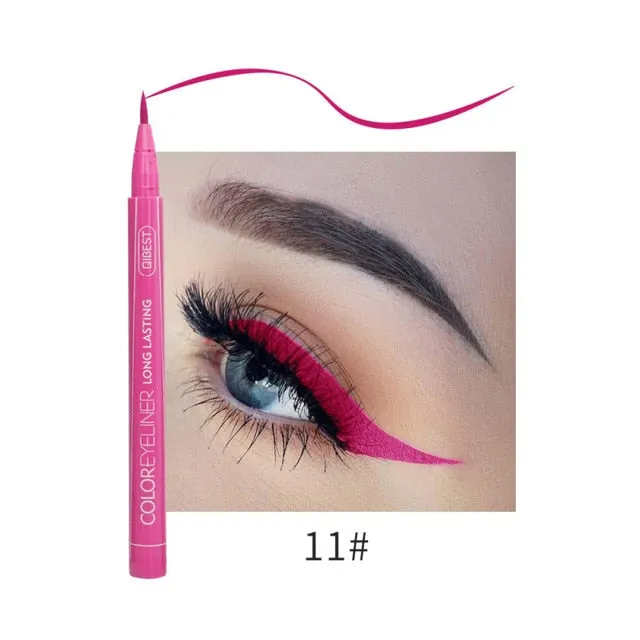 24 Colorful Liquid Eyeliner Pen