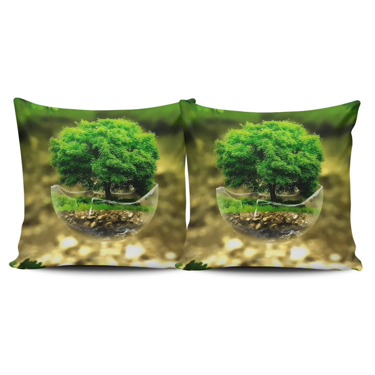 3D Tree Render Pillow Cover
