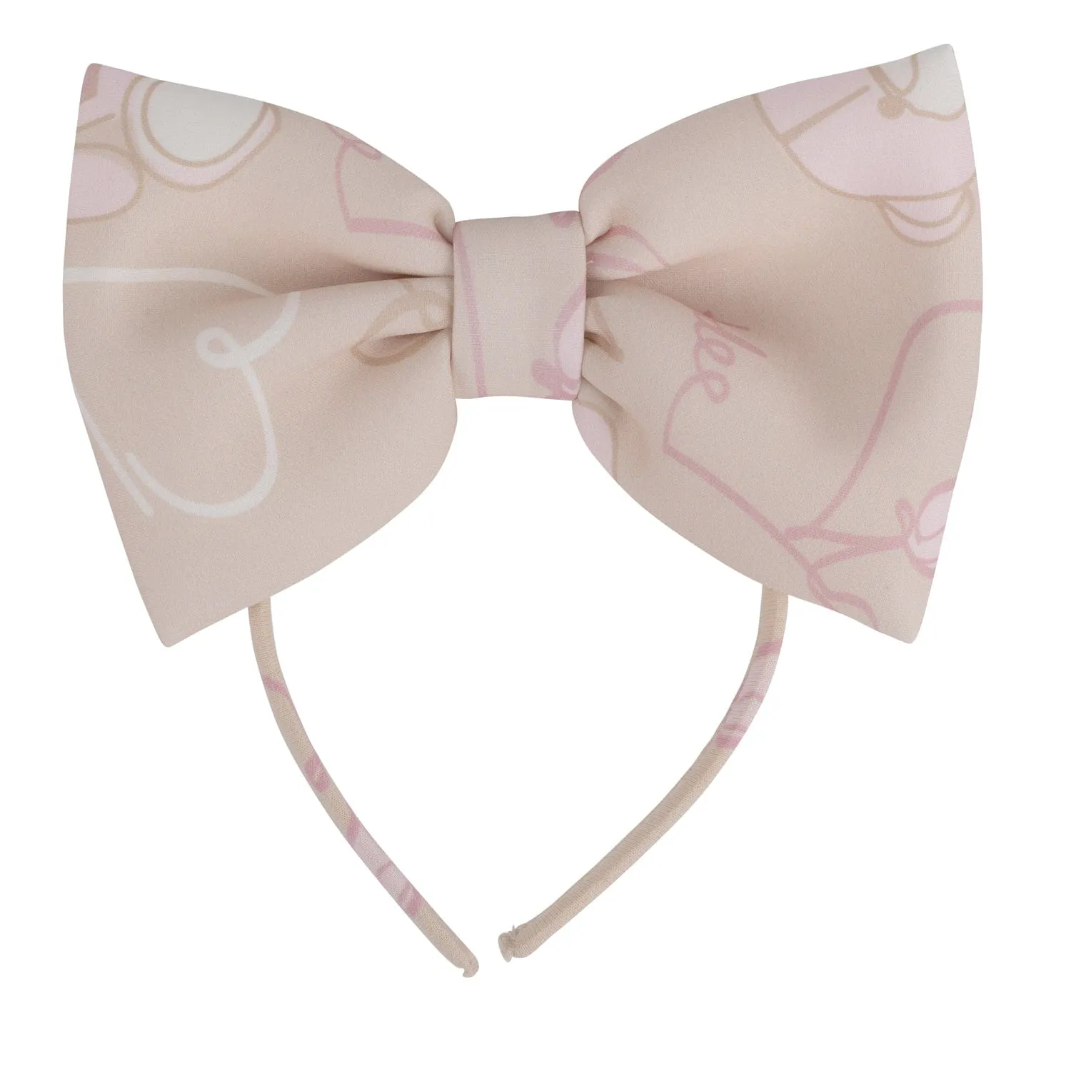A DEE - Abstract Teddy Sandra Teddy Bow Hairband - Beige