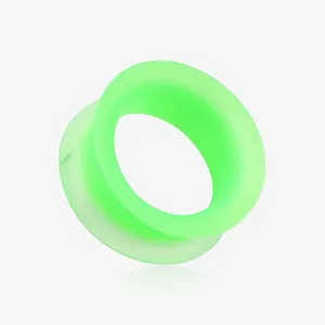 A Pair of Ultra Thin Flexible Silicone Ear Skin Double Flared Tunnel Plug