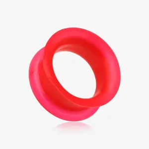 A Pair of Ultra Thin Flexible Silicone Ear Skin Double Flared Tunnel Plug