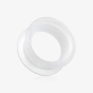 A Pair of Ultra Thin Flexible Silicone Ear Skin Double Flared Tunnel Plug