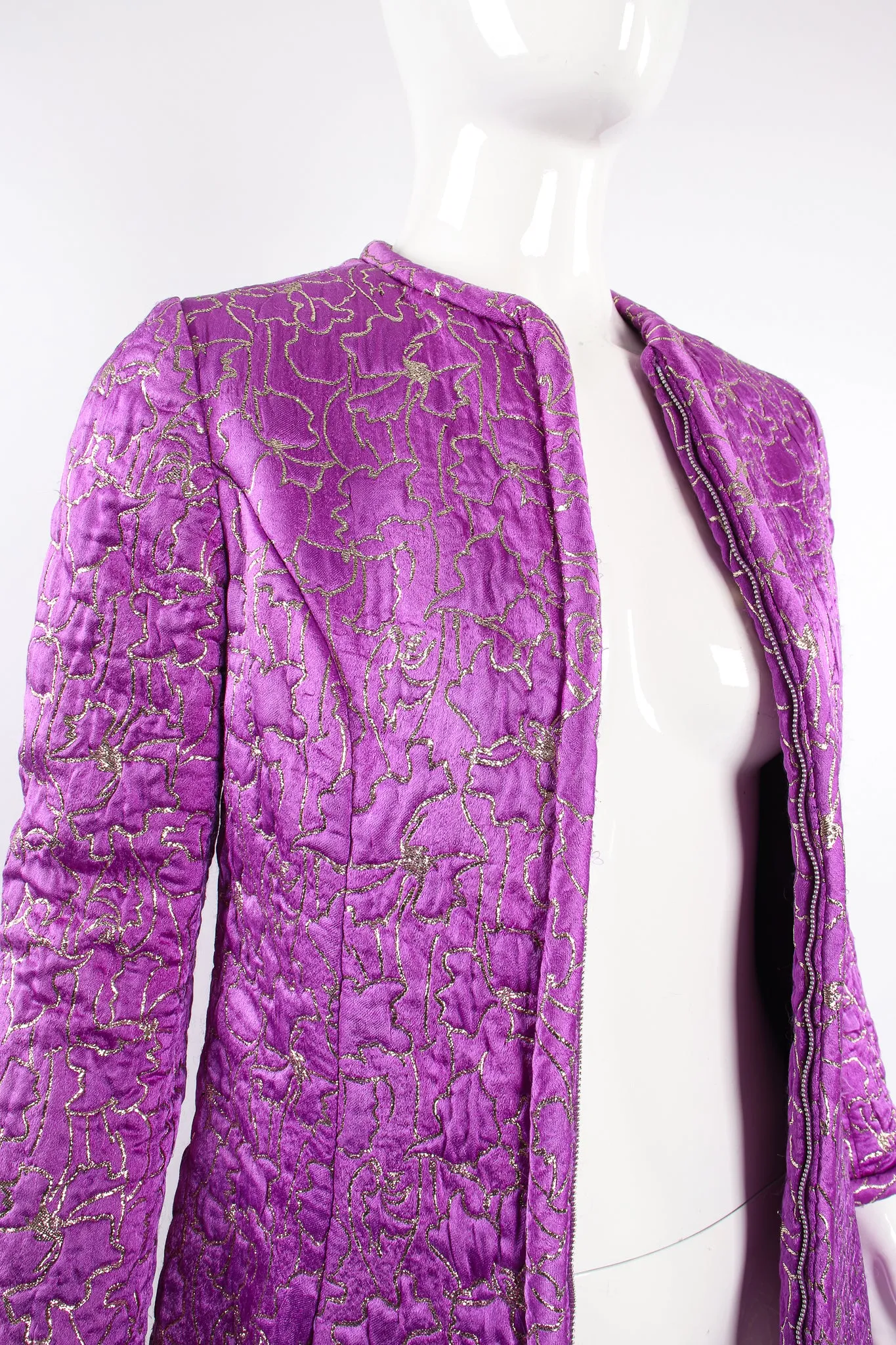 Abstract Floral Brocade Coat