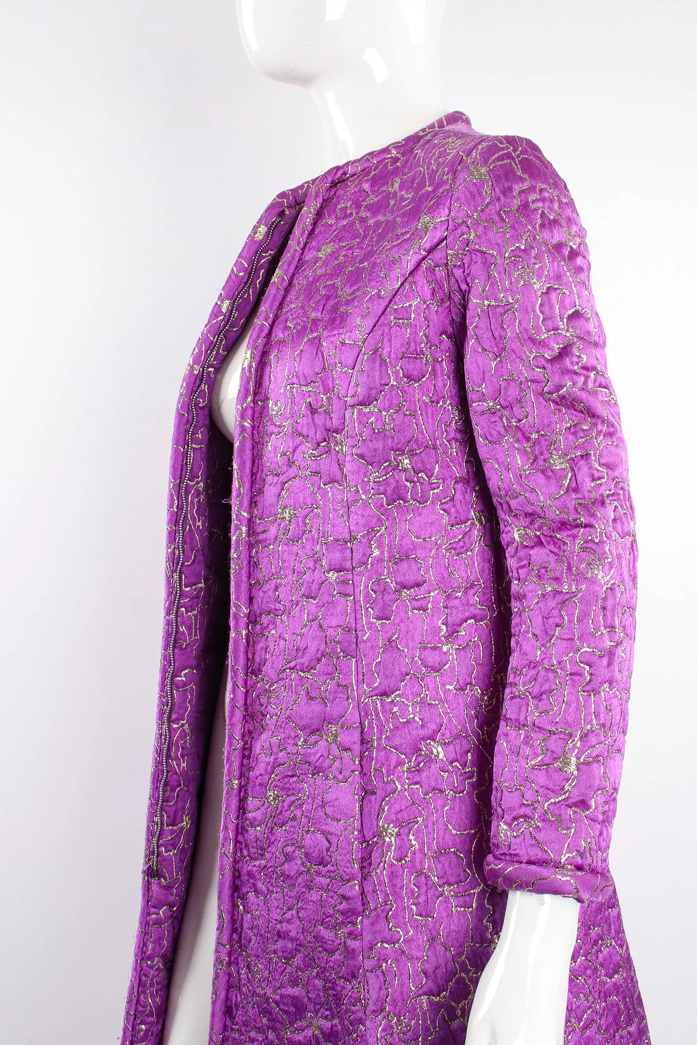 Abstract Floral Brocade Coat
