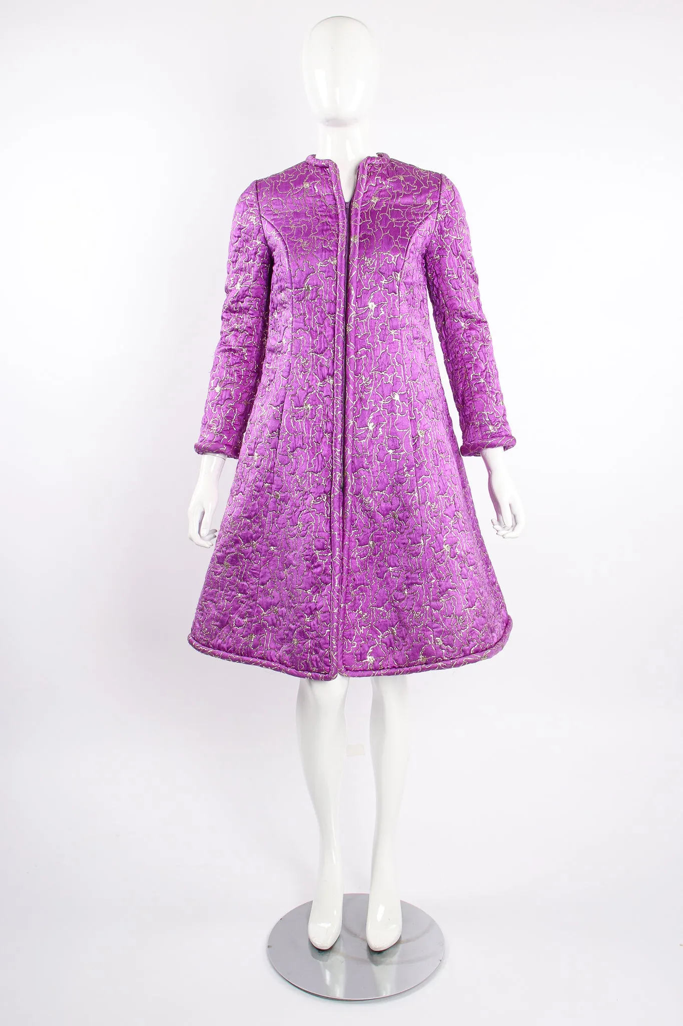 Abstract Floral Brocade Coat