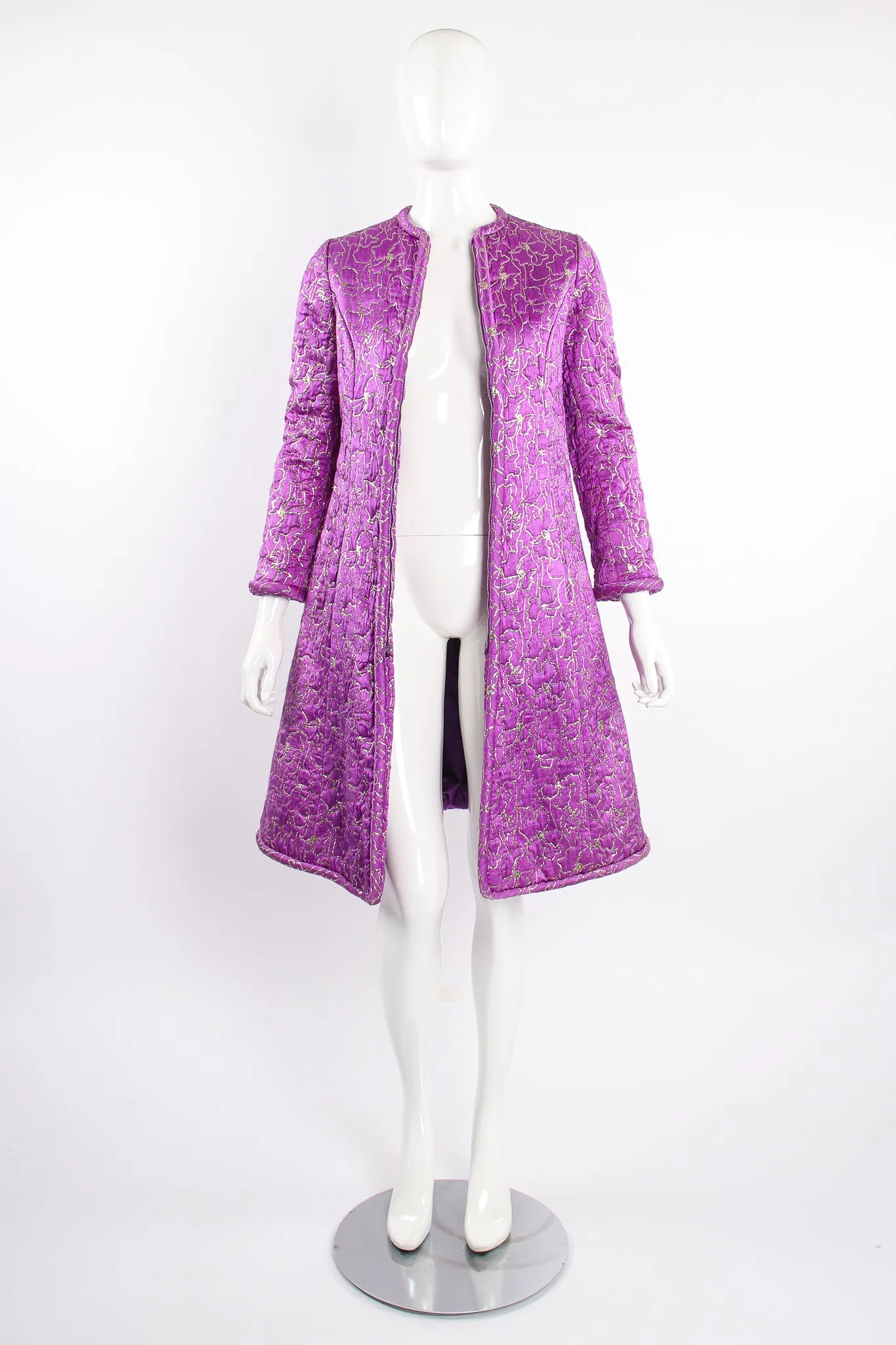Abstract Floral Brocade Coat
