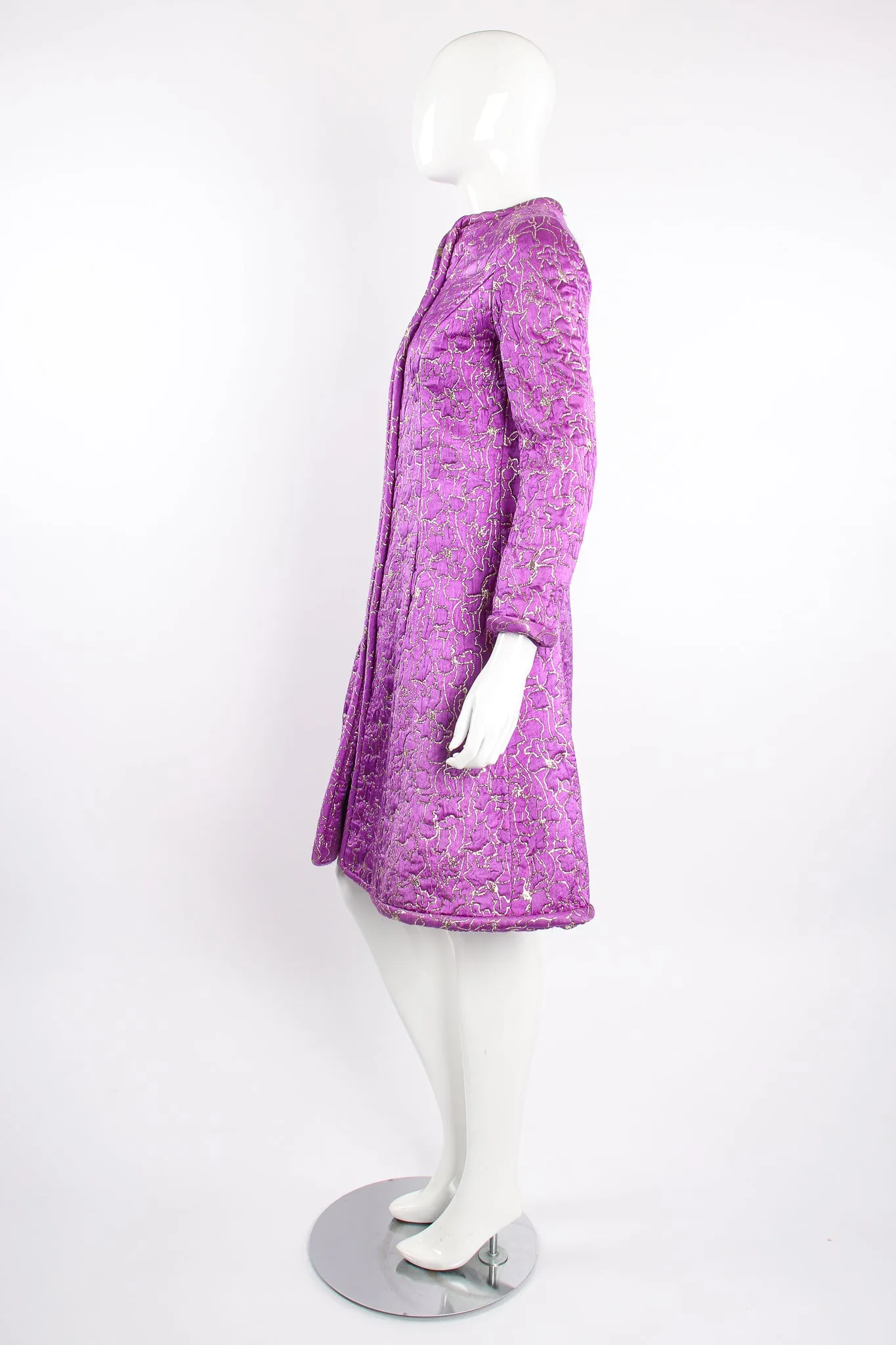 Abstract Floral Brocade Coat