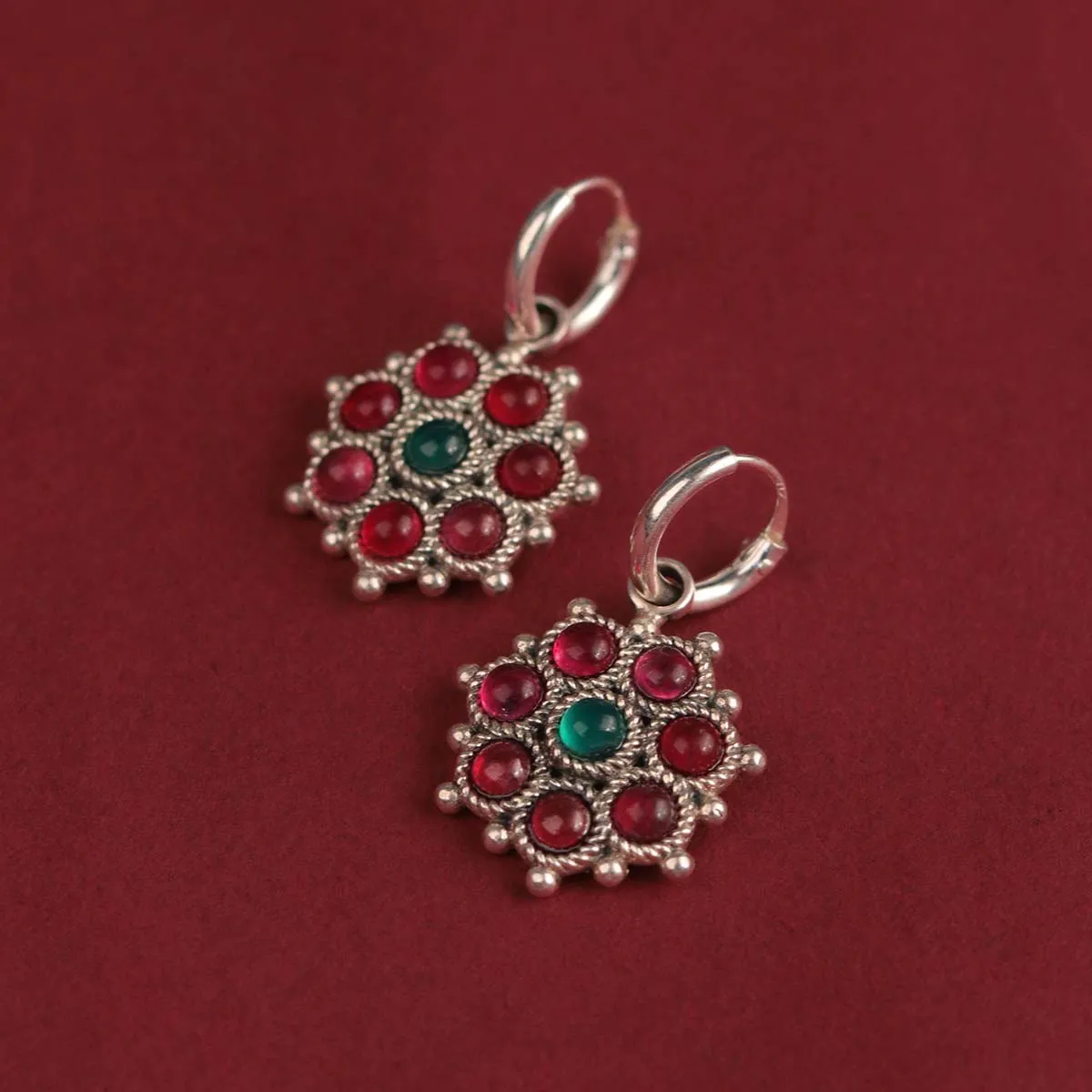 Adaa Hoops Silver Bugadi by Moha