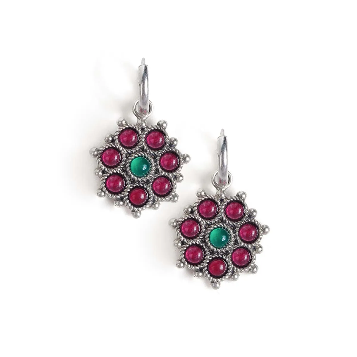 Adaa Hoops Silver Bugadi by Moha