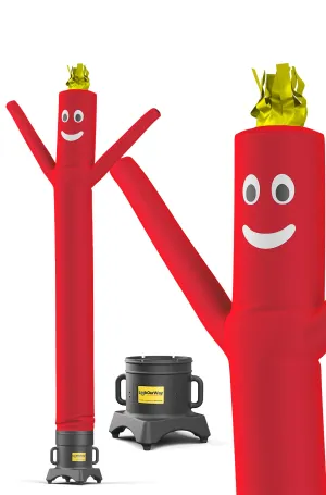 Air Dancer Inflatable Tube Man Set Dancing Tube Guy- 10ft Tall Wacky Waving Inflatable Dancing Tube Guy with 12-Inch Diameter Blower for Business Promotion - Red