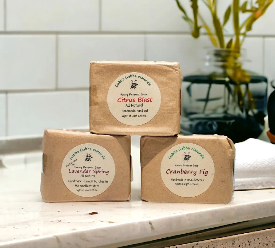All Natural Honey Beeswax Bar Soap