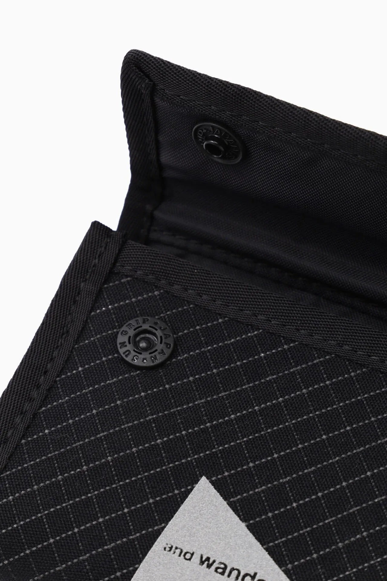 and wander - Reflective Rip Wallet - Black