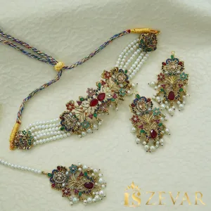 Antique Gold Traditional Style Choker Set