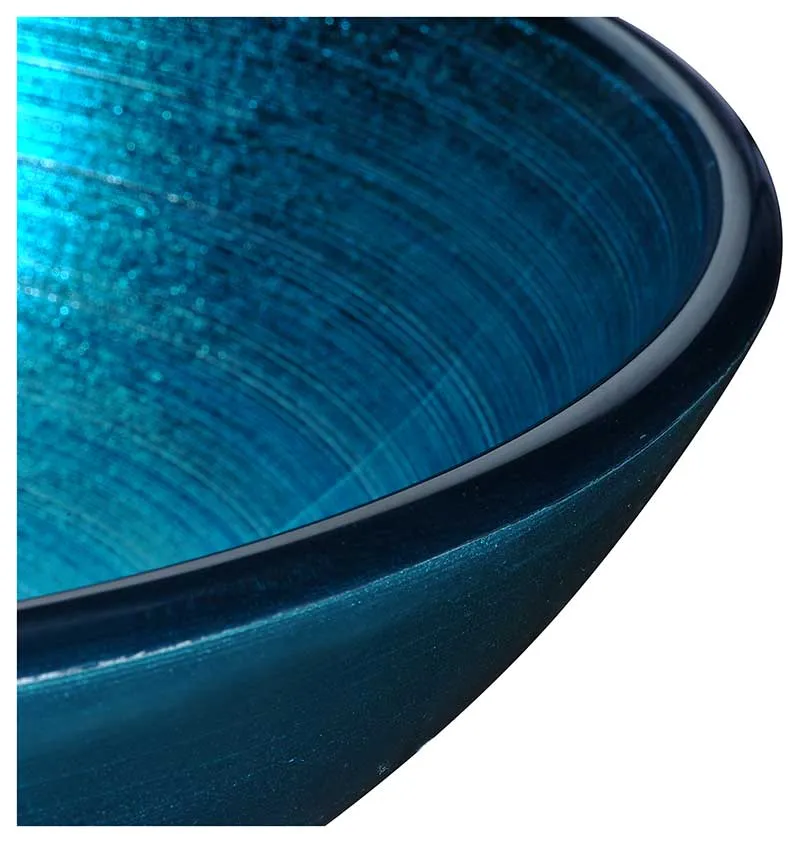 Anzzi Taba Series Deco-Glass Vessel Sink in Lustrous Blue