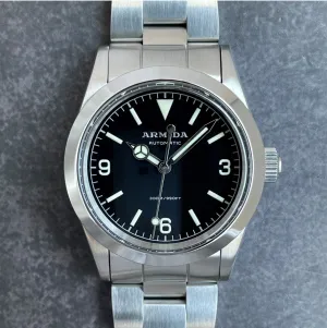 Armida A6 36mm silver printing and hands Watch