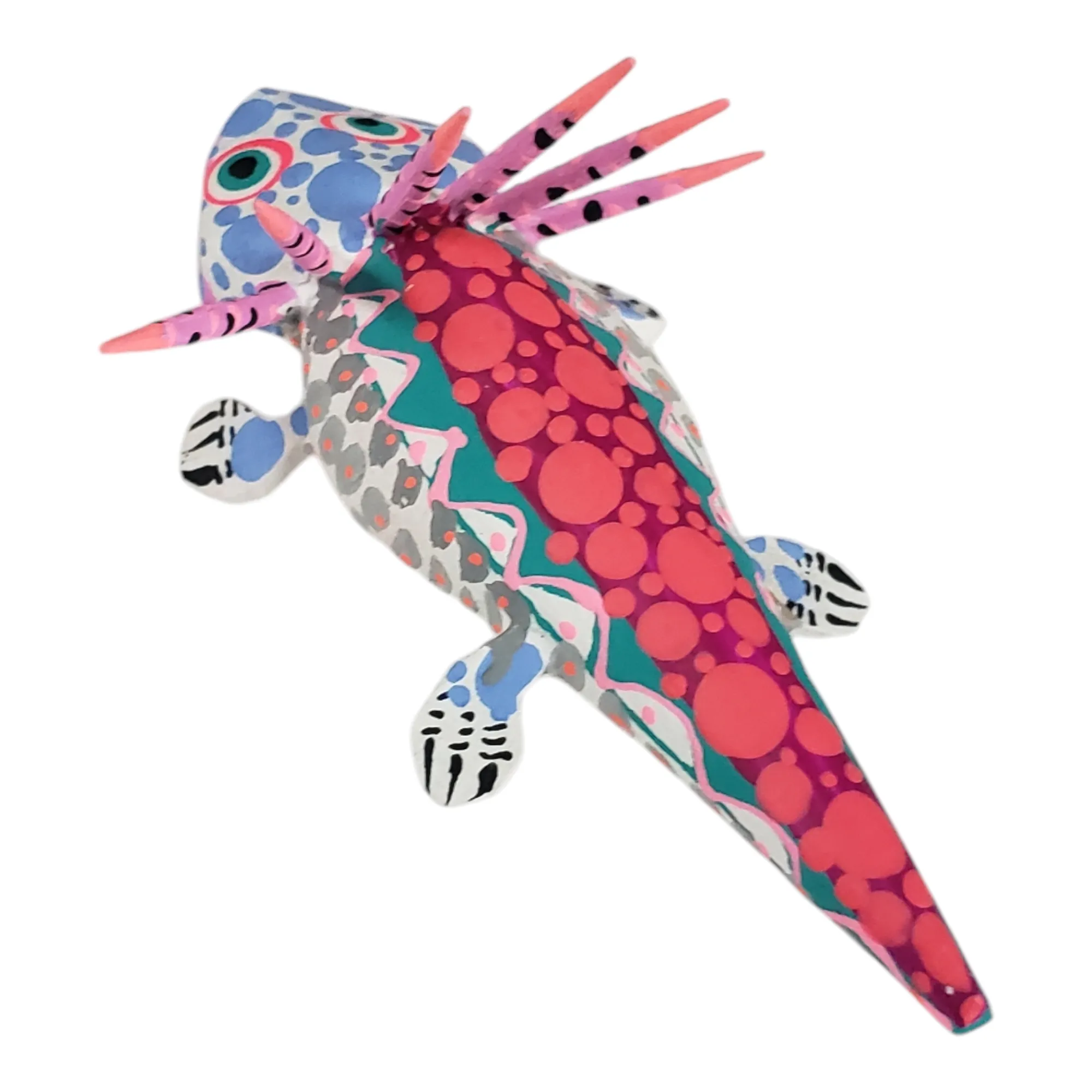 Axolotl Mini Alebrije Wood Folk Art Oaxaca Mexico