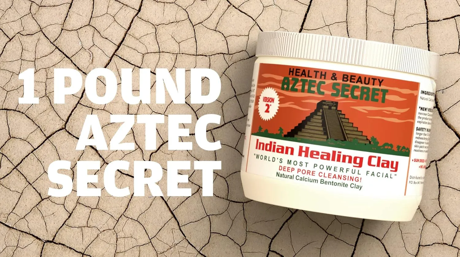 Aztec Clay Premium Mask Set by Etana Beauty – All-In-One Kit Includes 1Lb Indian Healing Clay, 16Oz Bragg'S Apple Cider Vinegar, Natural Bamboo Bowl, Stir, Scoop, Brush & Tote