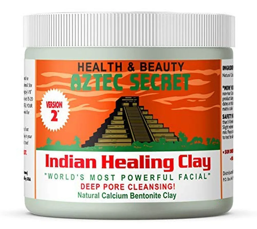 Aztec Clay Premium Mask Set by Etana Beauty – All-In-One Kit Includes 1Lb Indian Healing Clay, 16Oz Bragg'S Apple Cider Vinegar, Natural Bamboo Bowl, Stir, Scoop, Brush & Tote
