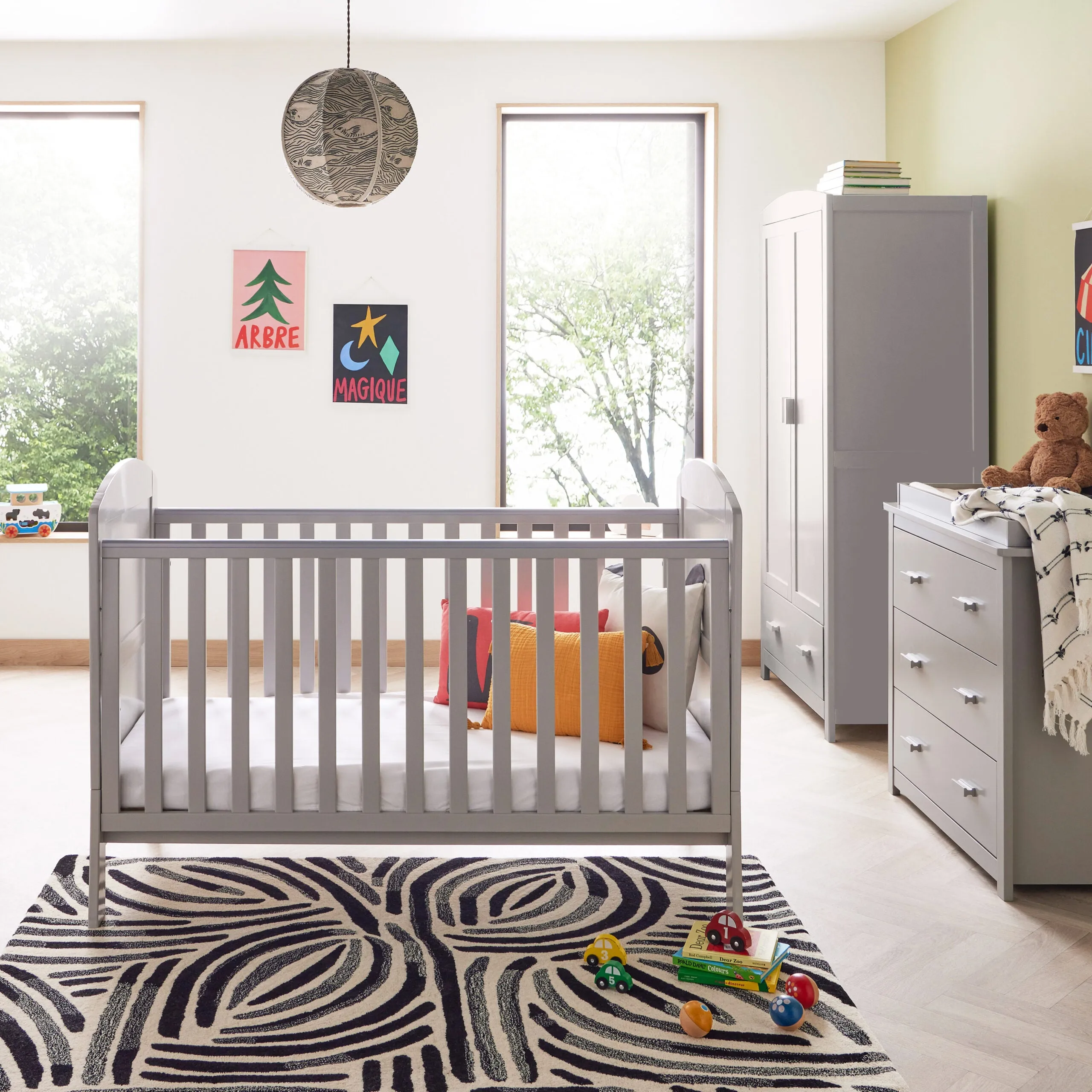 Babymore Aston 3 Piece Room Set - Grey