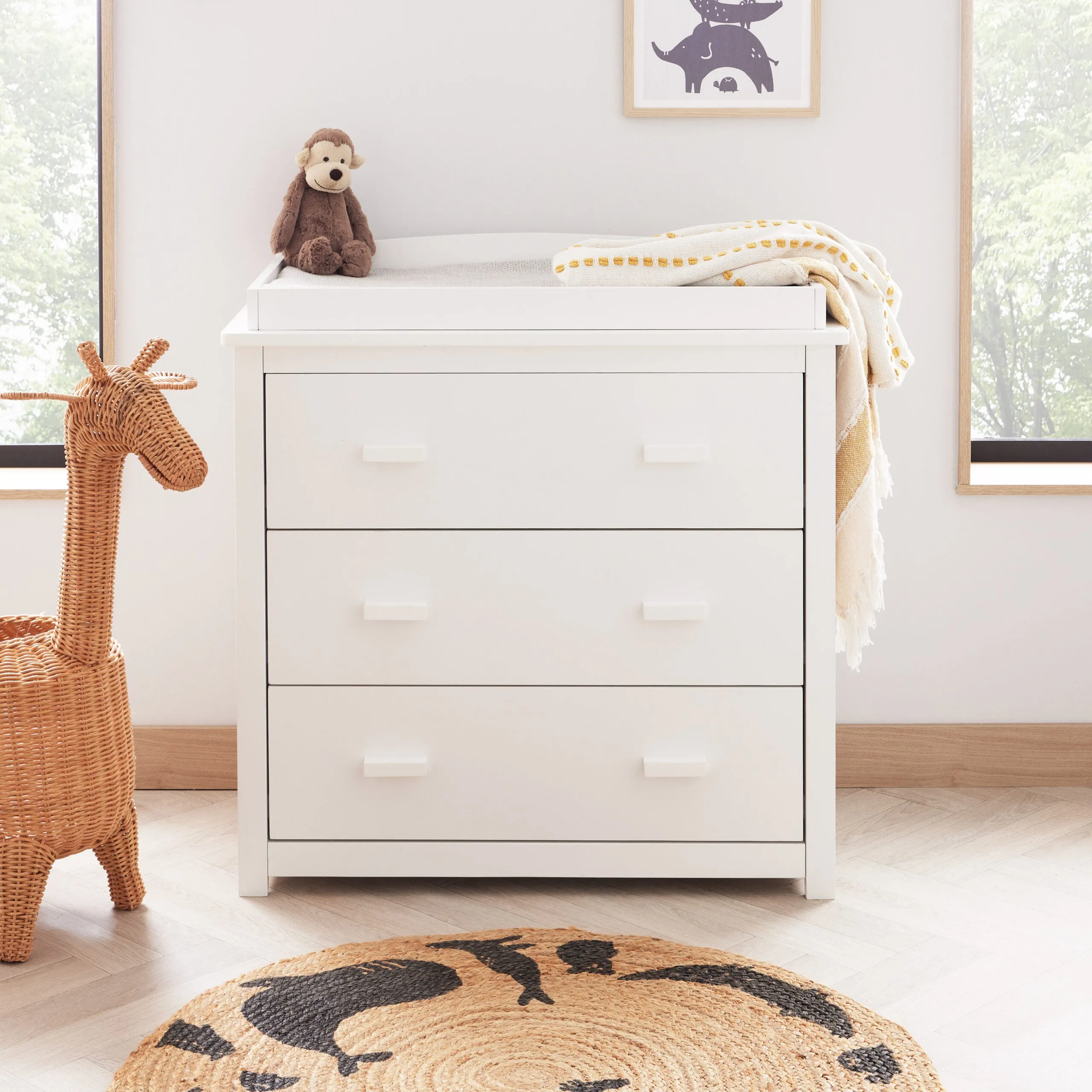 Babymore Aston 3 Piece Room Set - White