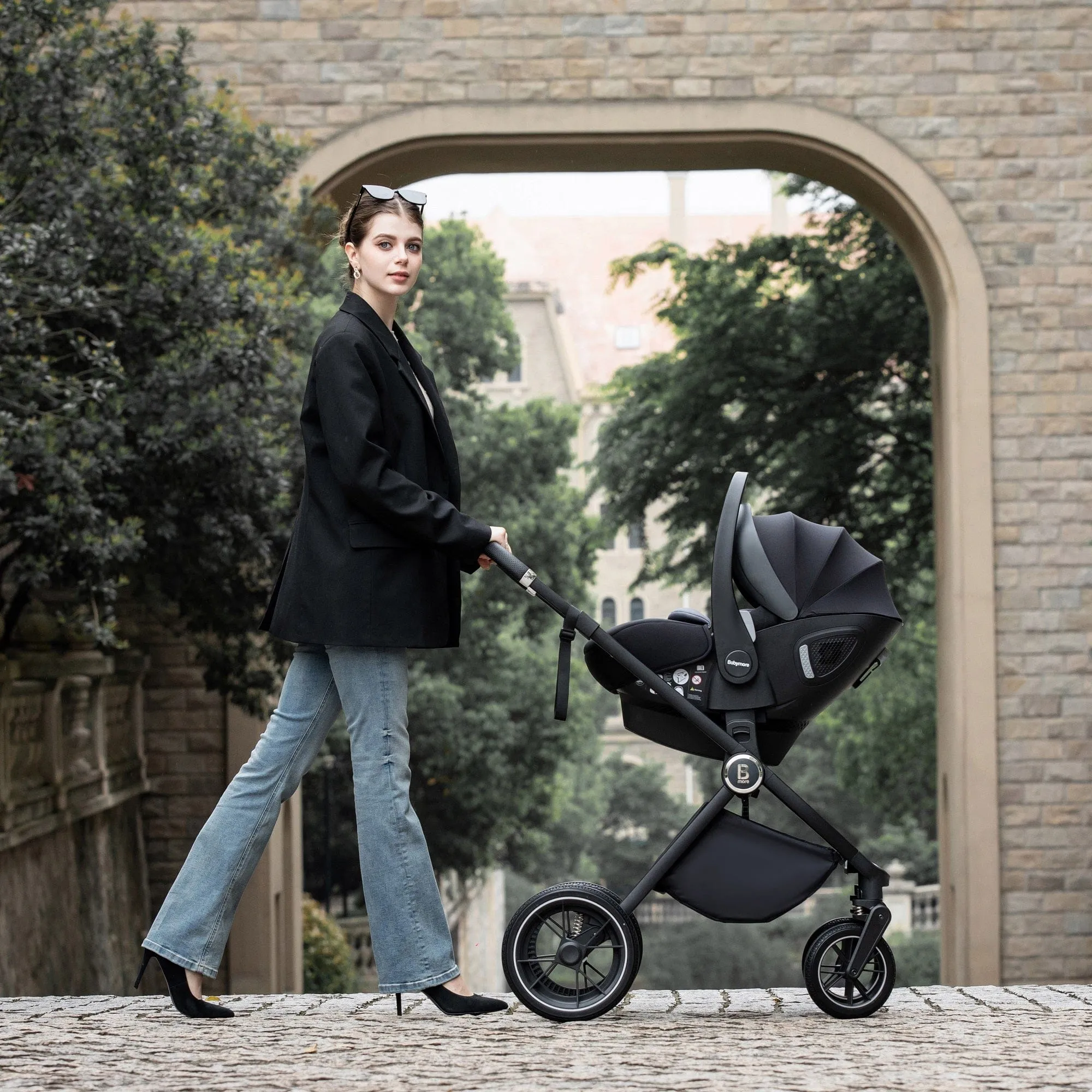 Babymore Kai, (Pecan) Travel System - Forest Grey