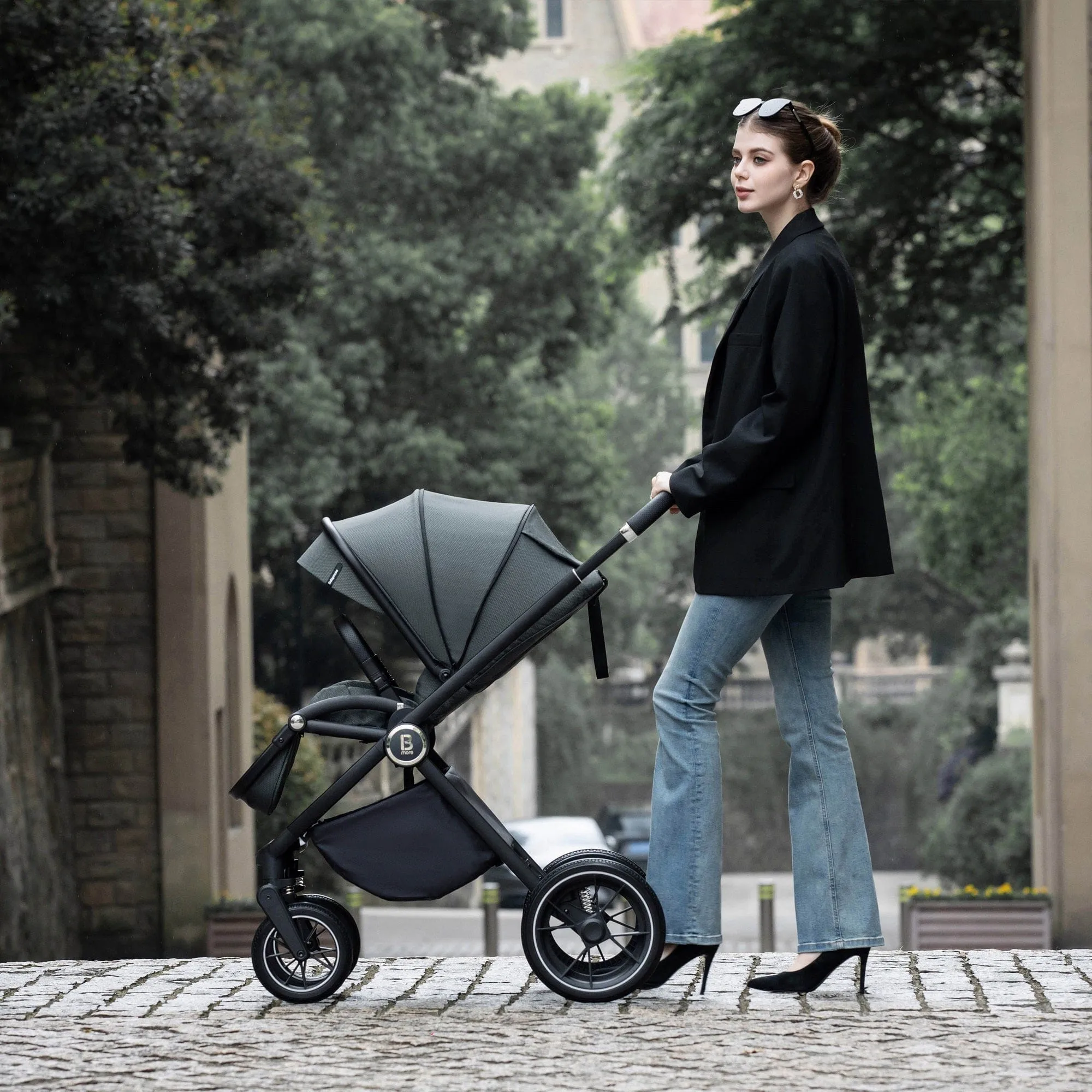 Babymore Kai Pram & Pushchair - Forest Grey