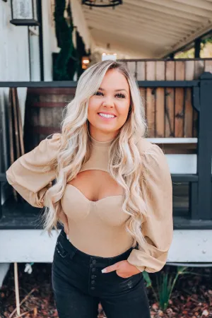 Be Mine Sweetheart Bodysuit - Champagne