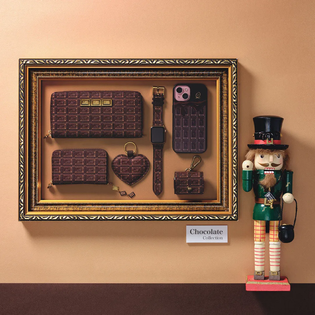 Bitter Chocolate Zip Around Leather Long Wallet【Japan Jewelry】