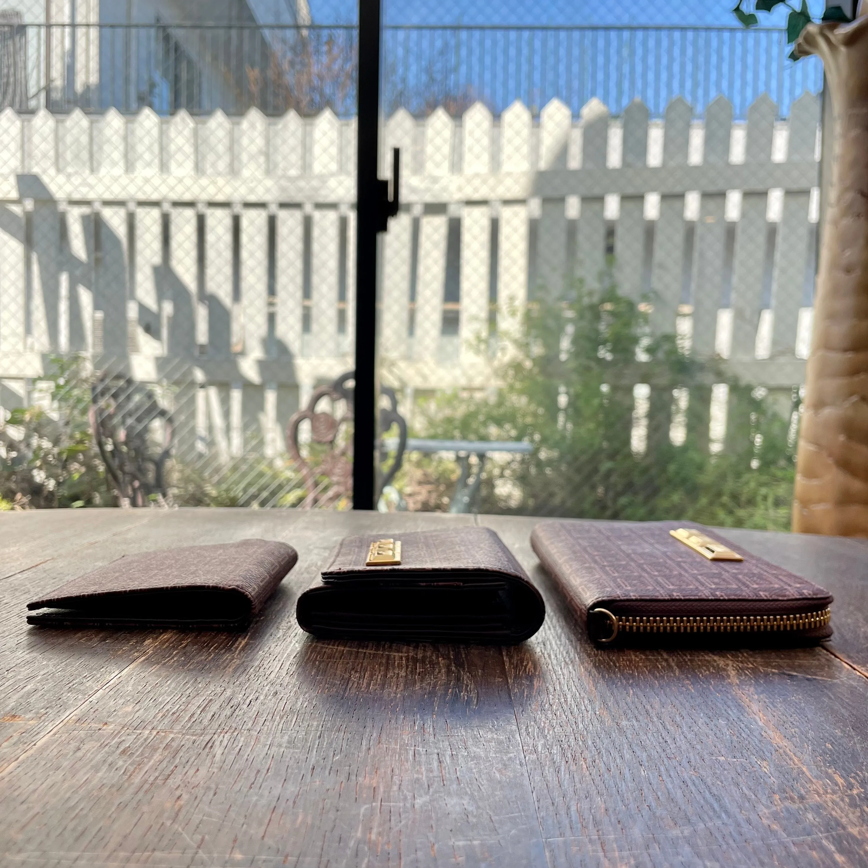 Bitter Chocolate Zip Around Leather Long Wallet【Japan Jewelry】