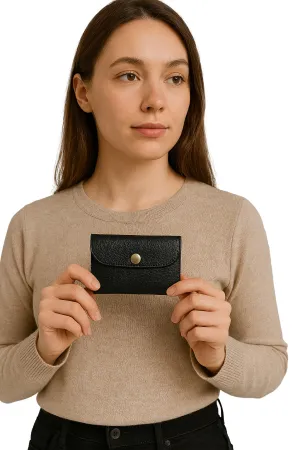 Black Big-Mouth Wallet