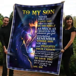 Blanket - To My Son - Lion - Never Forget That I Love You  - TD96