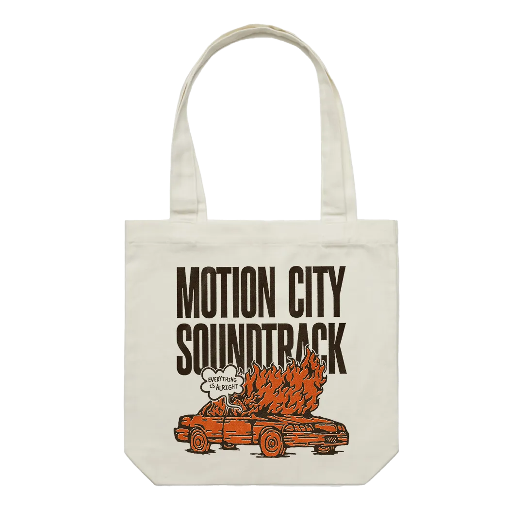 Burning Car Tote