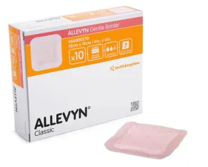 BX/10 ALLEVYN GENTLE BORDER DRESSING, SIZE 7.5CM X 7.5CM