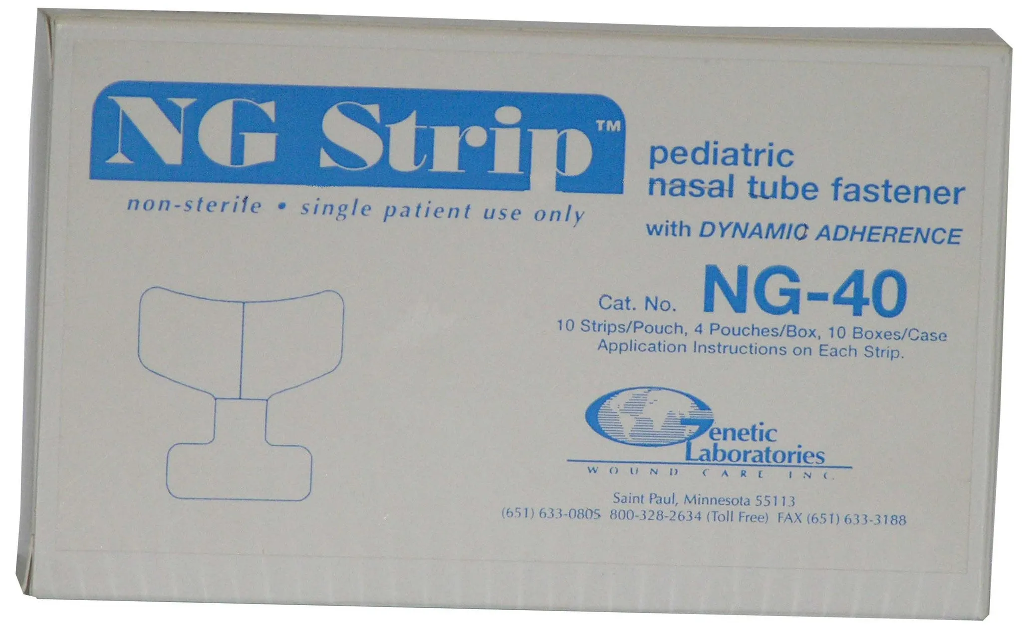 BX/40 NG STRIP  NASAL TUBE FASTENER PEDIATRIC FLEXIBLE ONE-PIECE DESIGN