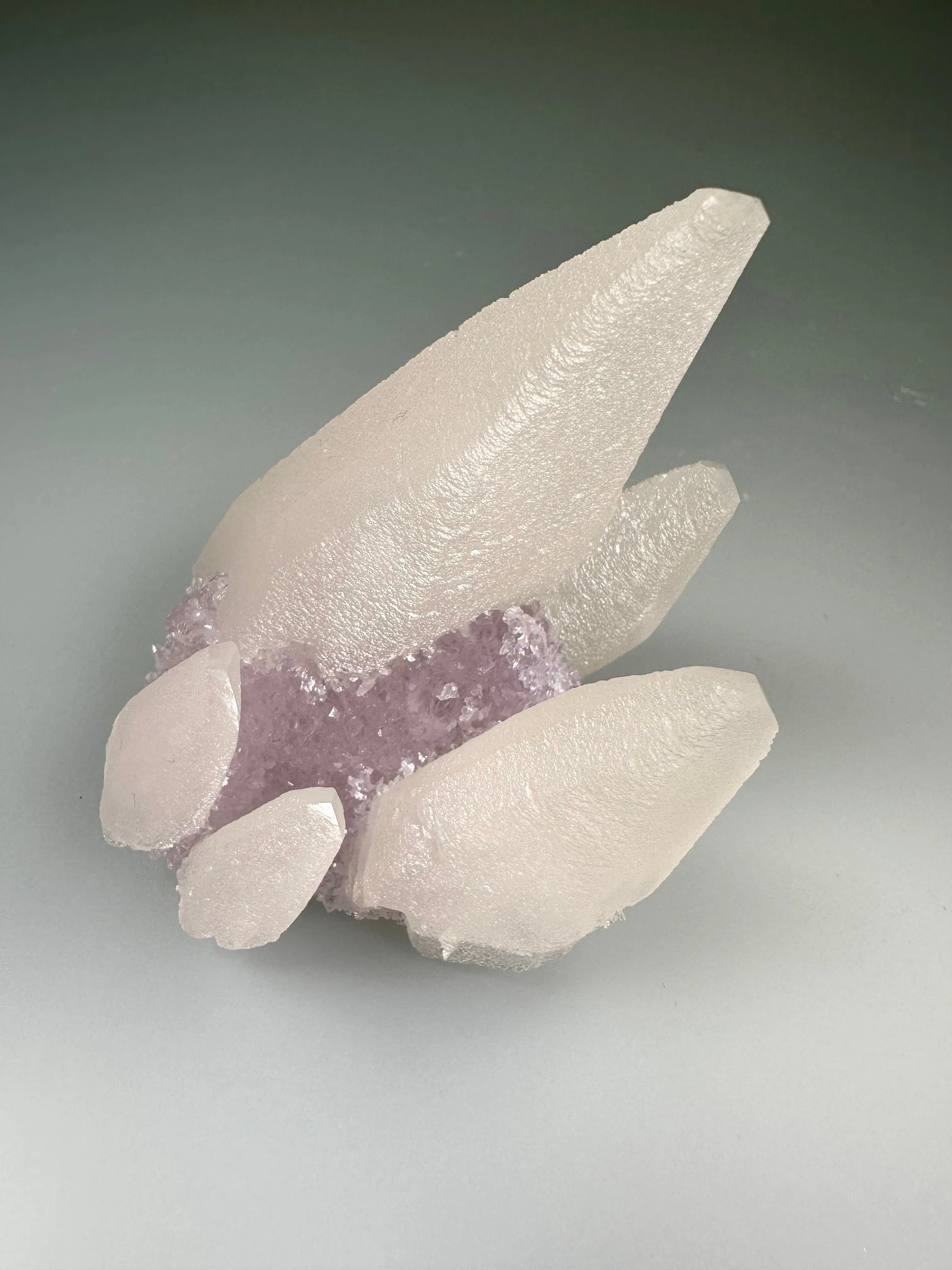 Calcite on Amethyst, Irai, Rio Grande do Sul, Brazil, ex. William A. N. Severance Collection 91.07, Small Cabinet 5.0 x 5.0 x 7.0 cm. $350. Online March 3.