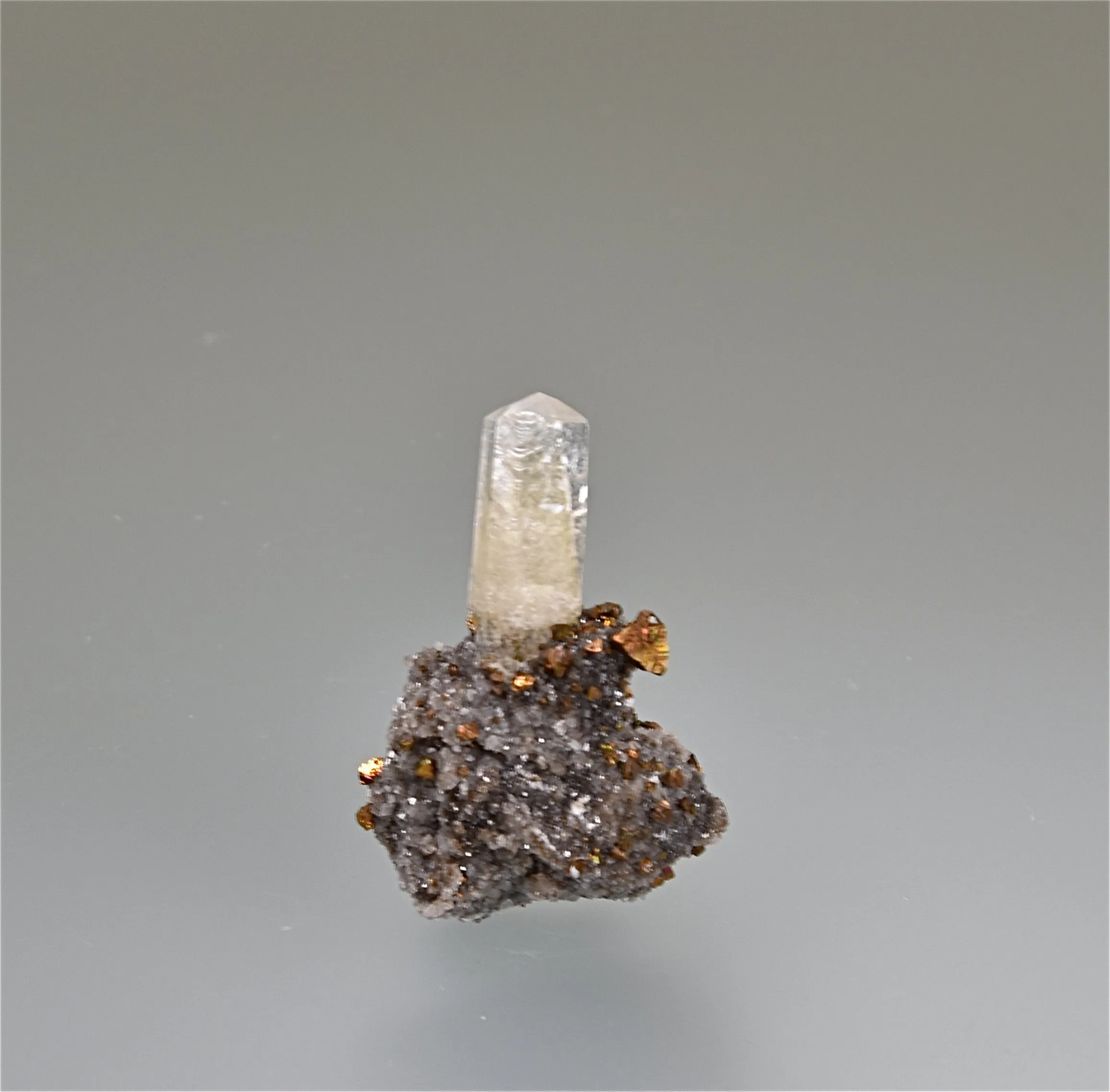 Calcite, Sweetwater Mine, Viburnum Trend, Reynolds County, Missouri, Mined c. 2000s, Kalaskie Collection #717, Miniature 2.2 x 2.5 x 3.5 cm, $25.  Online 11/7.