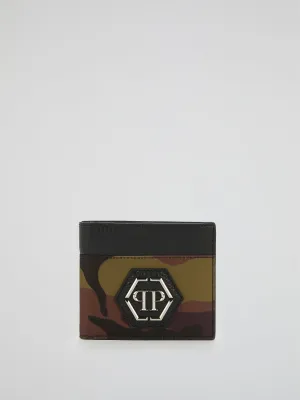 Camo Monogram Patched Pocket Wallet